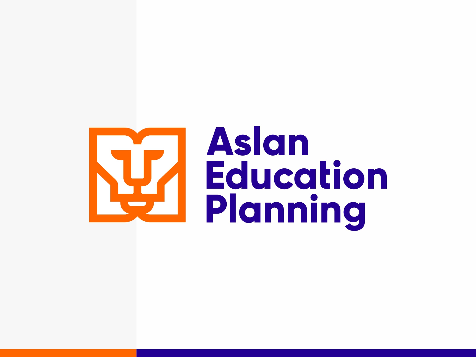 Example of Aslan Education Planning logo design, wise lion head + book