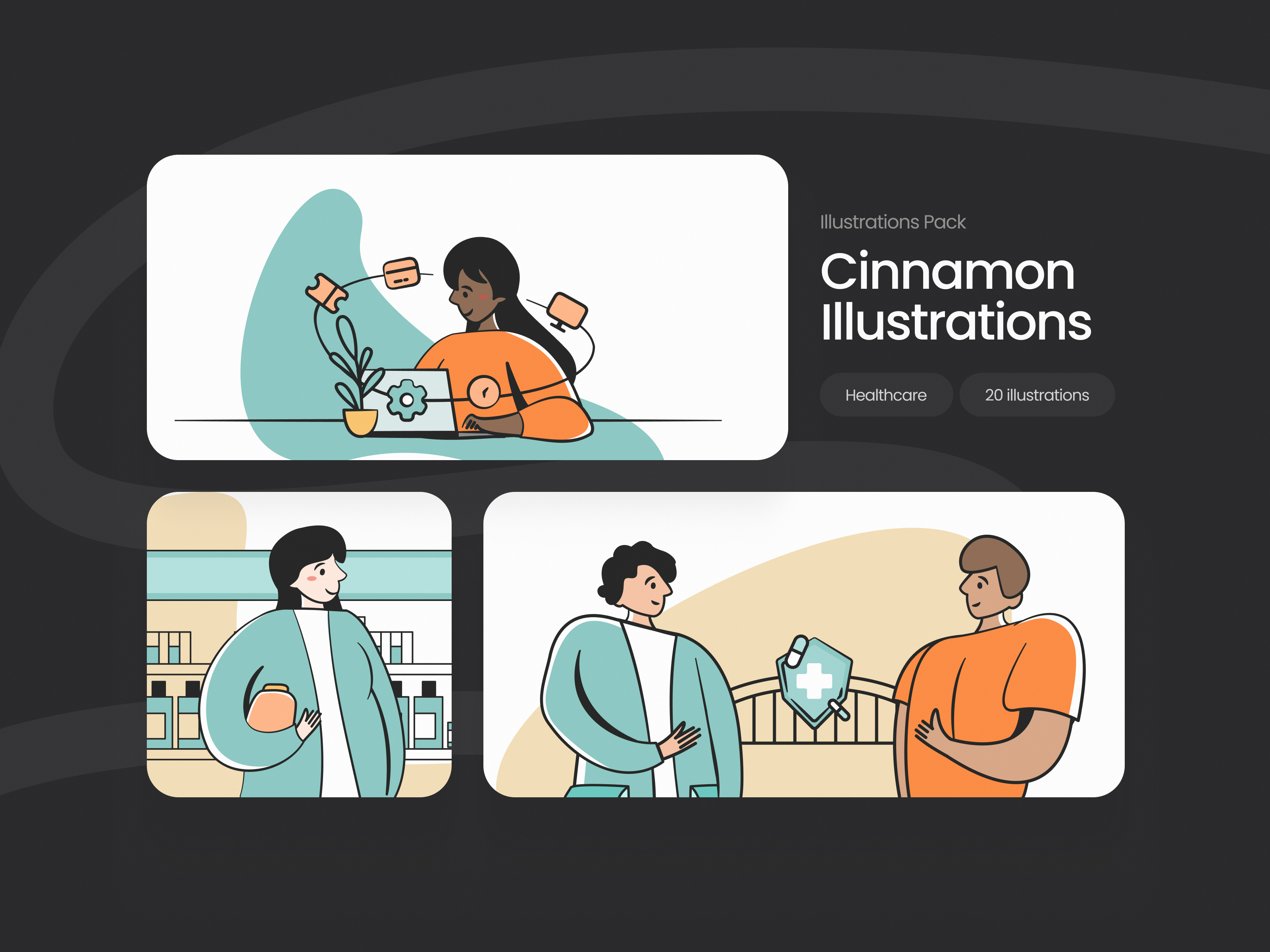 Example of Cinnamon Health Illustrations