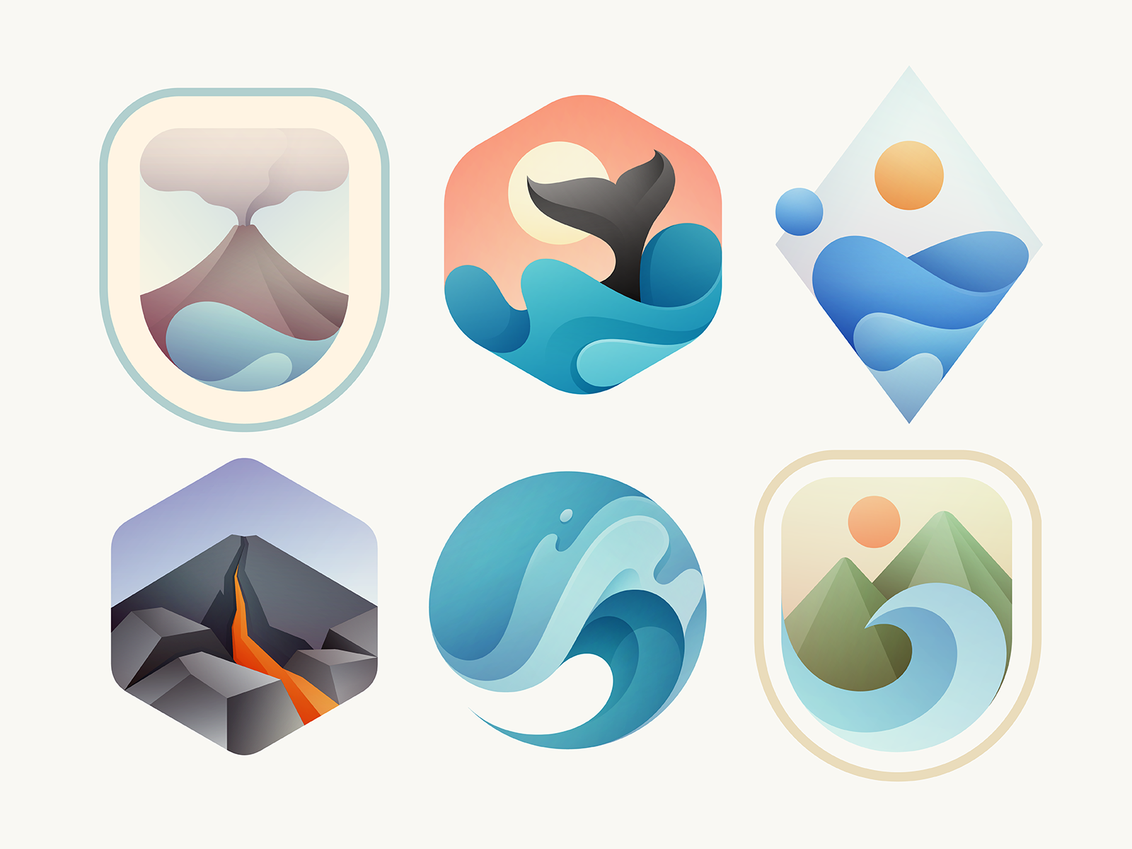 Example of Nature Logo Badge Collection