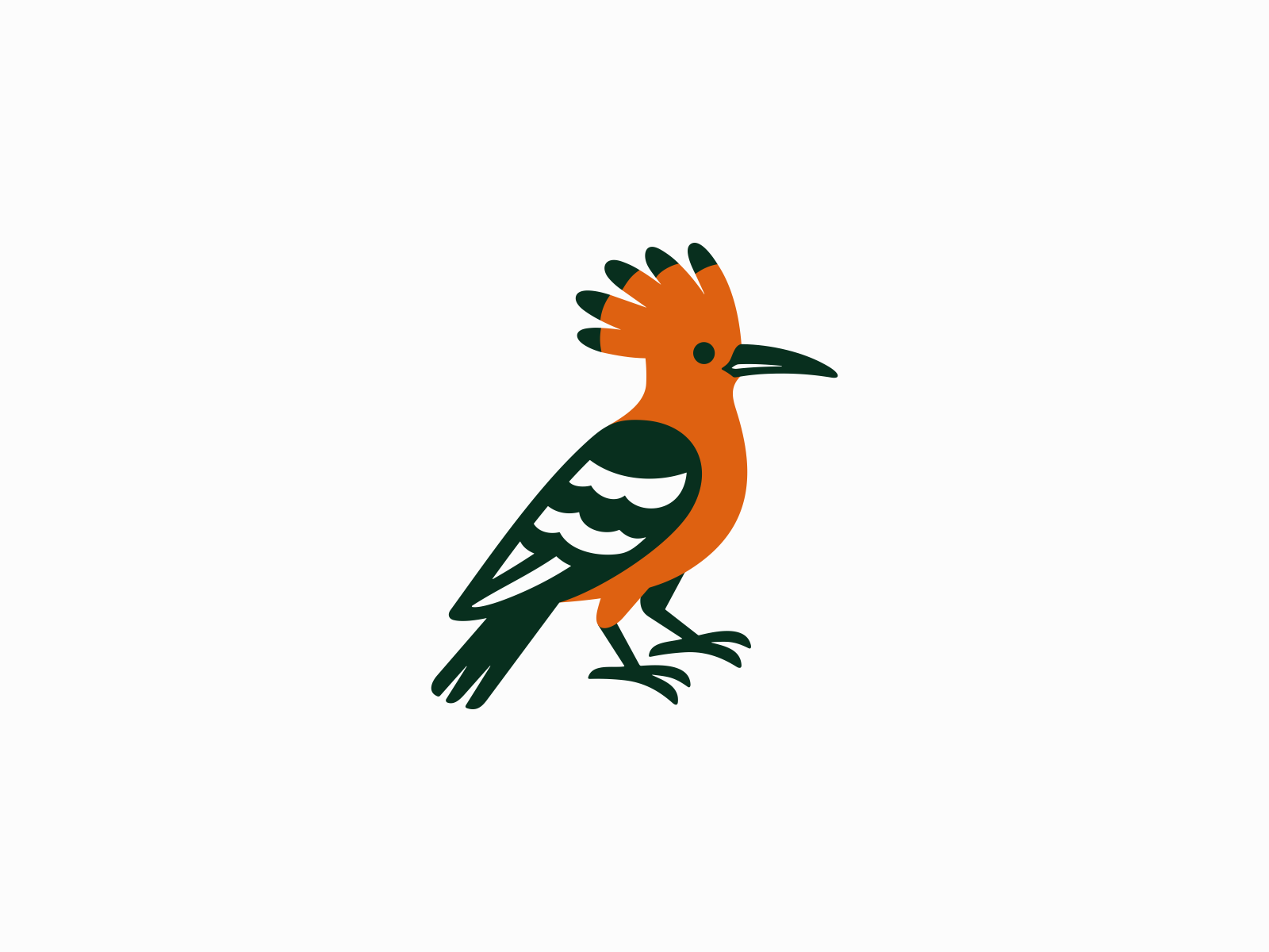 Example of Stylized Hoopoe Bird Logo