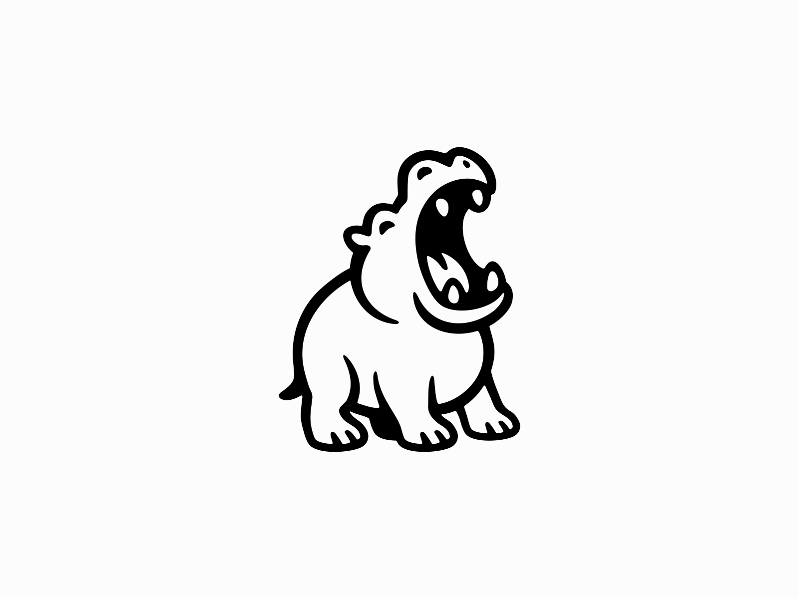 Example of Yawning Hippo Logo