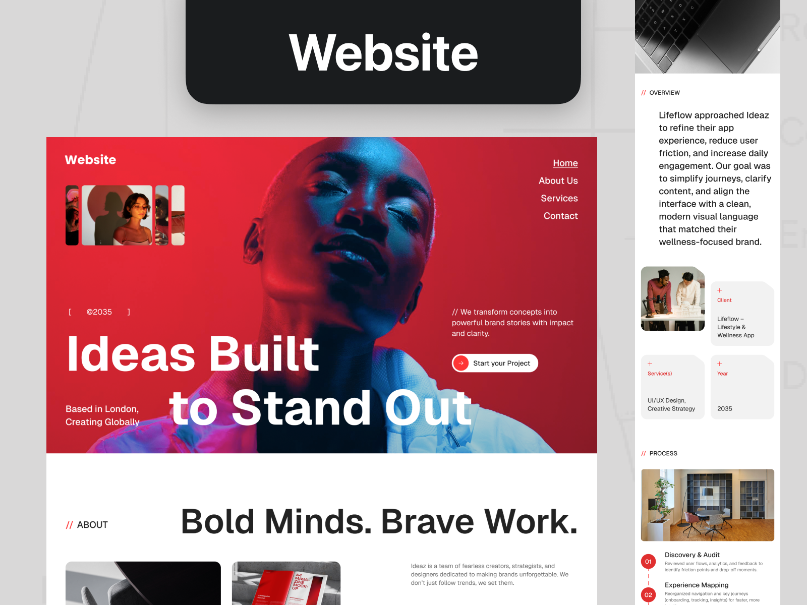 Example of Creative Agency Website Design