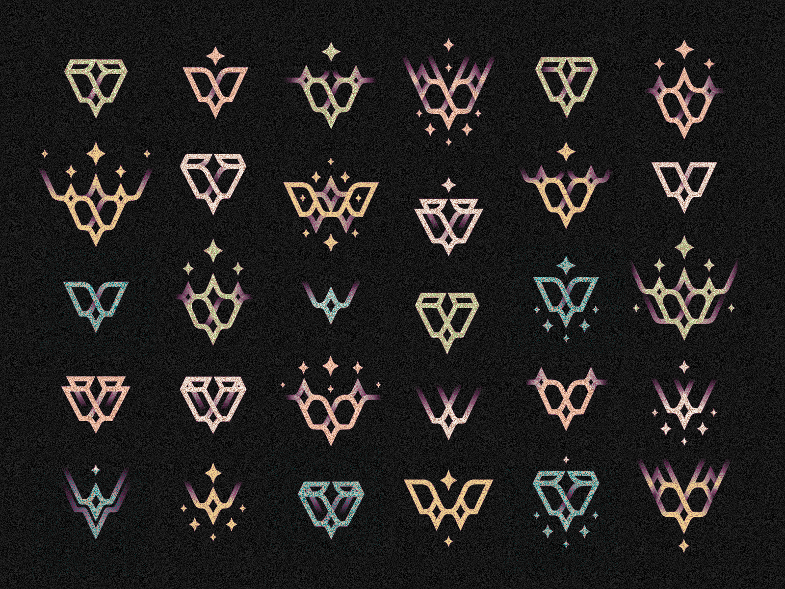 Example of Set Of Vector Logo Options