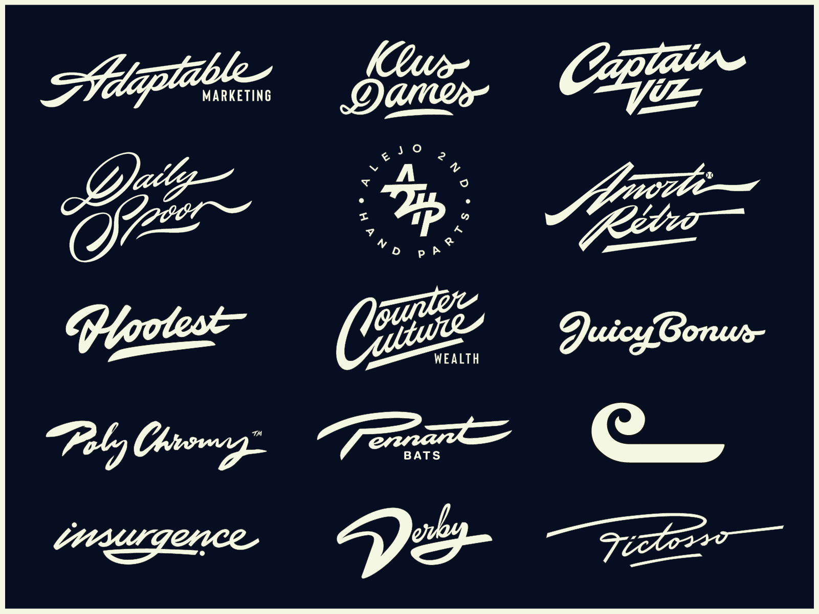 Example of Retro Lettering Logotype 