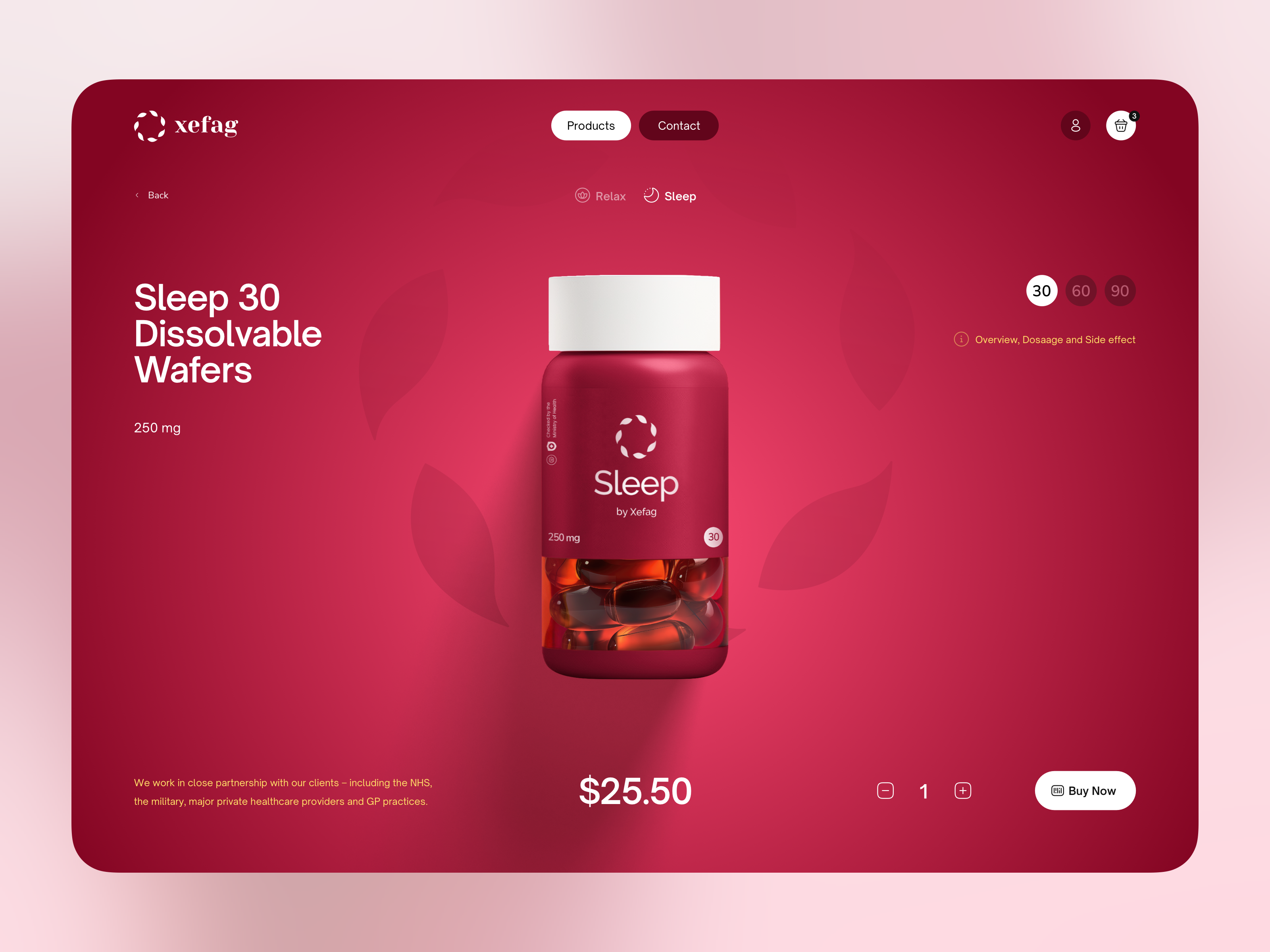 Example of Supplement Product Card Design