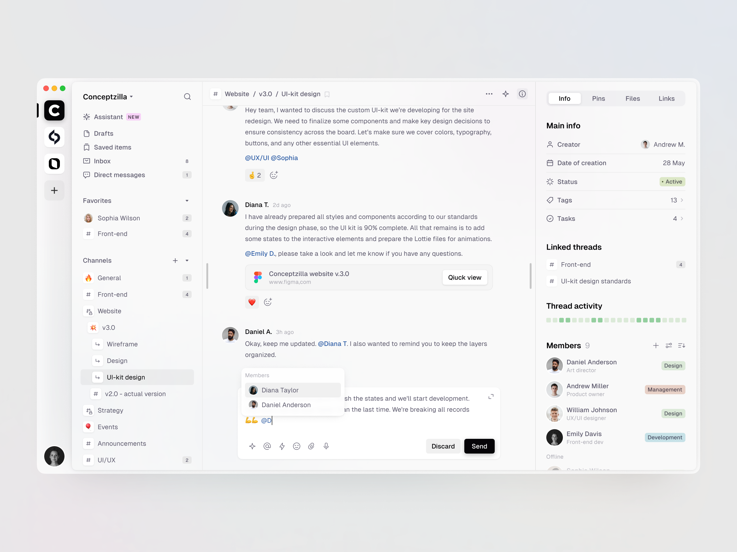 Example of Dashboard Design Concept