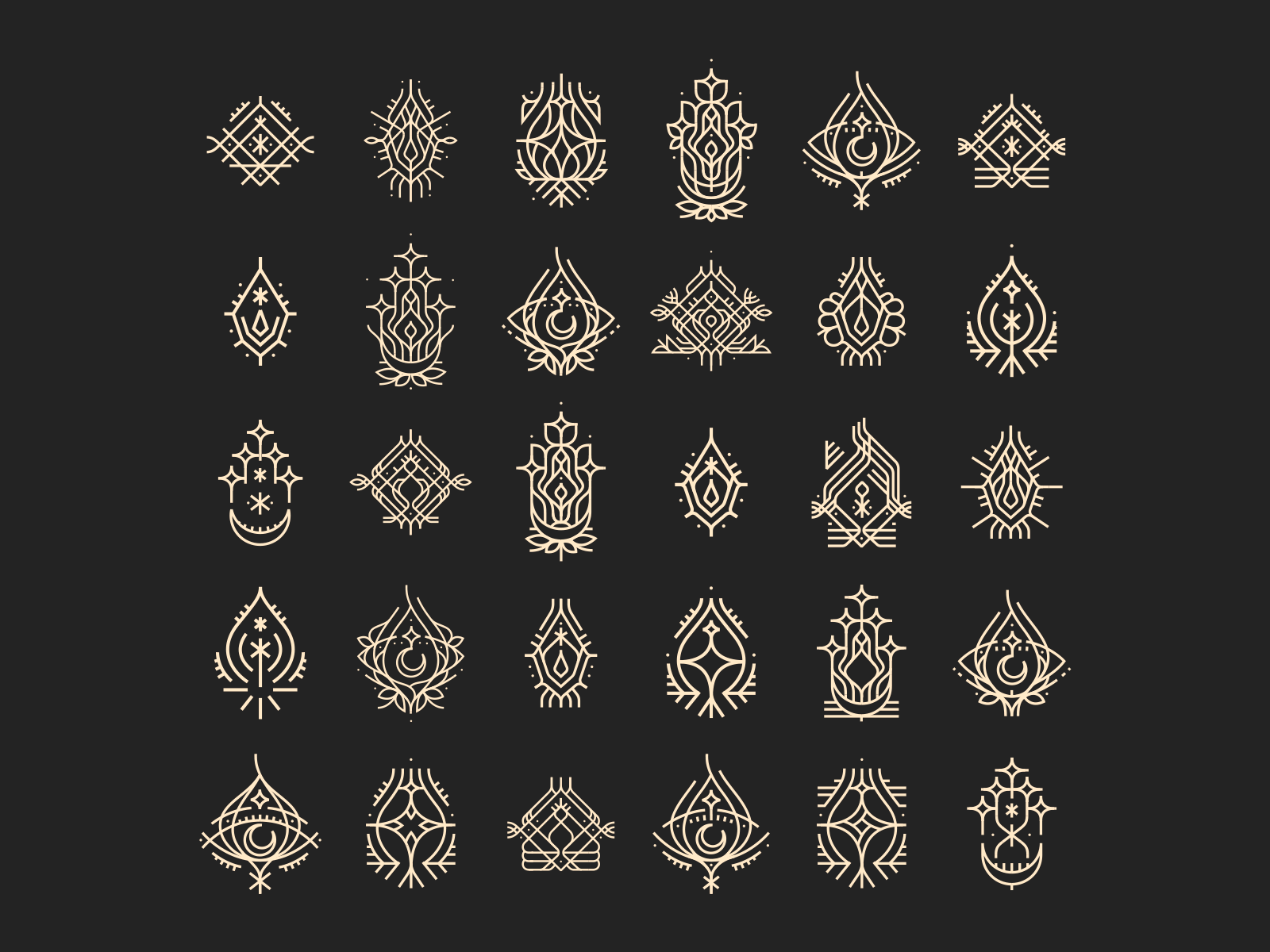 Example of Set Of Vector Logo Options