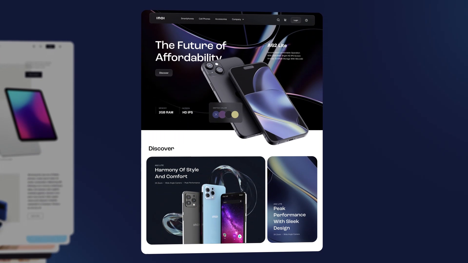 Example of Website Visual Design Exploration