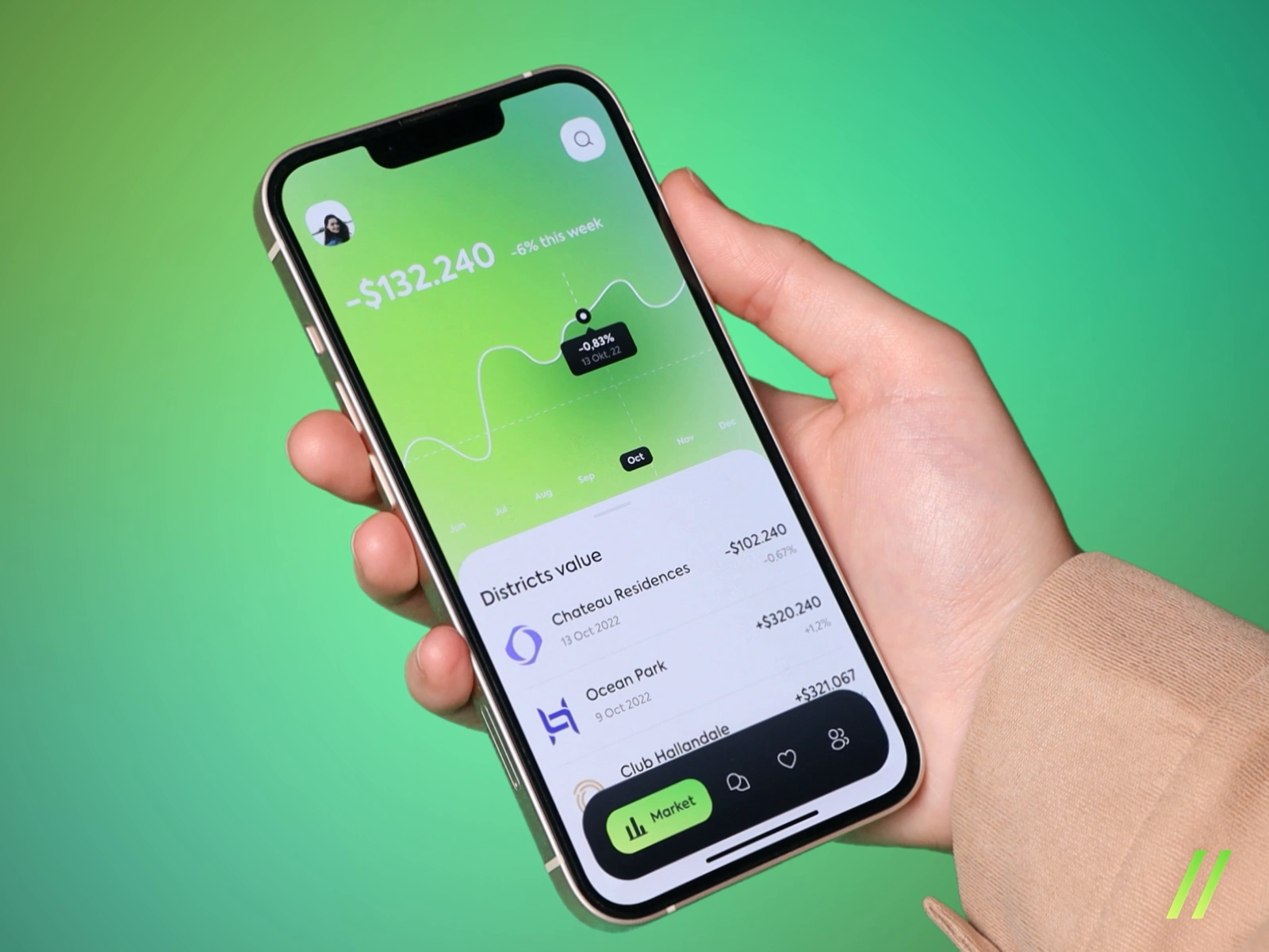 Example of Real Estate Mobile IOS App Protopie